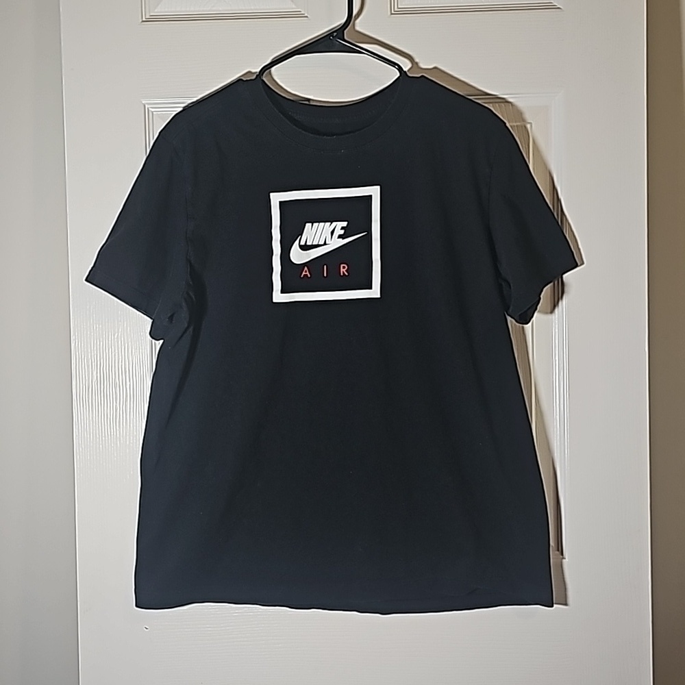 Nike Air Black The Nike Tee Short Sleeve Cotton Logo T-shirt Size L